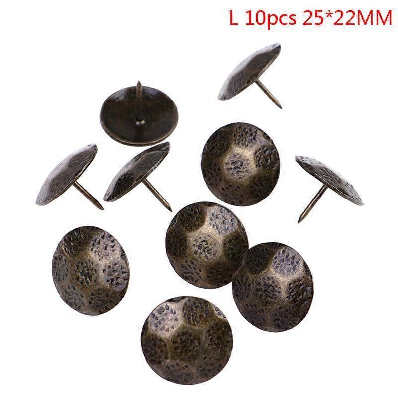 10Pcs Bronze Turtle Back Decor Upholstery Gift Box Sofa Decorative Tacks Stud