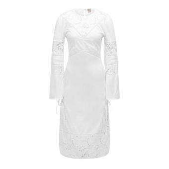 Boss Womens/Ladies Broderie Cotton Midi Dress