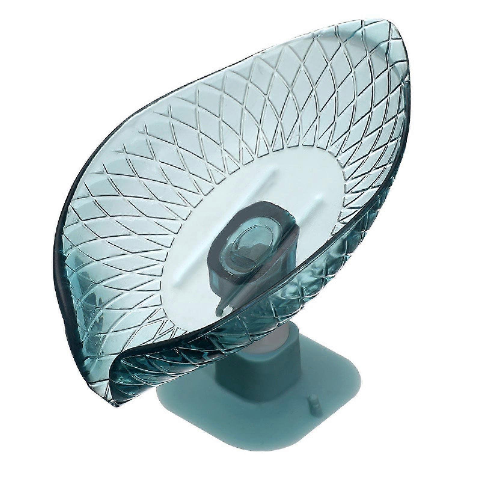 Transparent Leaf Soap Dish with Drain Grooves