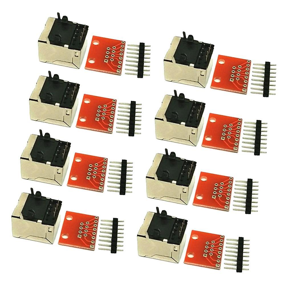 8 Pieces  Connector PCB and Breakout Board Kit Check Ethernet  Not Weld