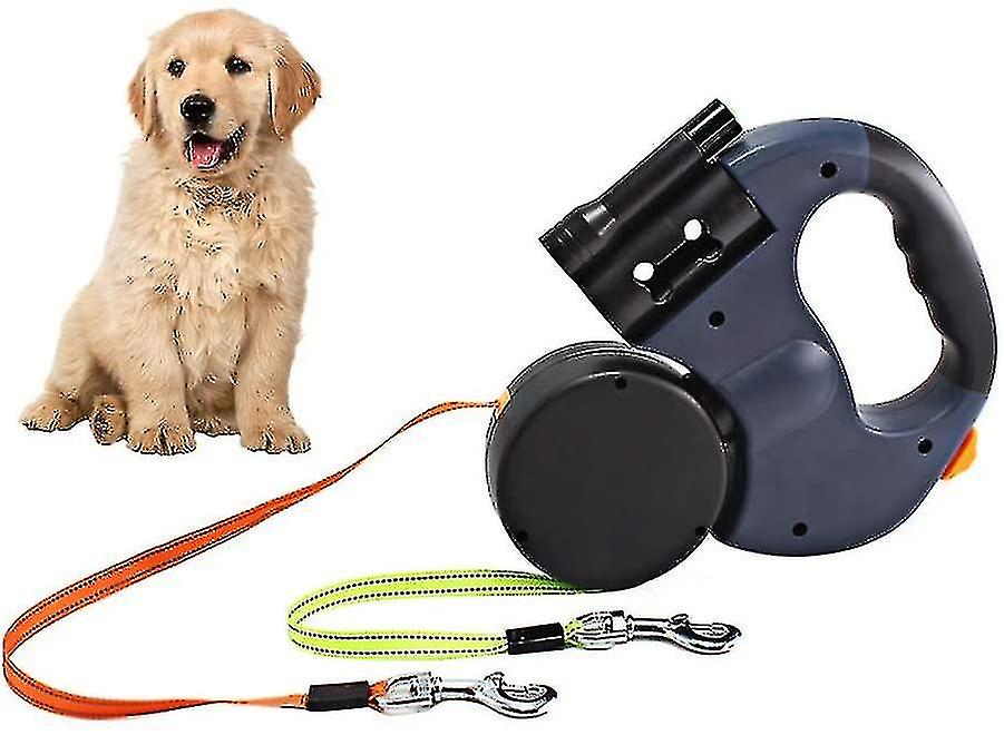 Double Retractable Dog Leash, Flexible Retractable Dog Leash Double Leash
