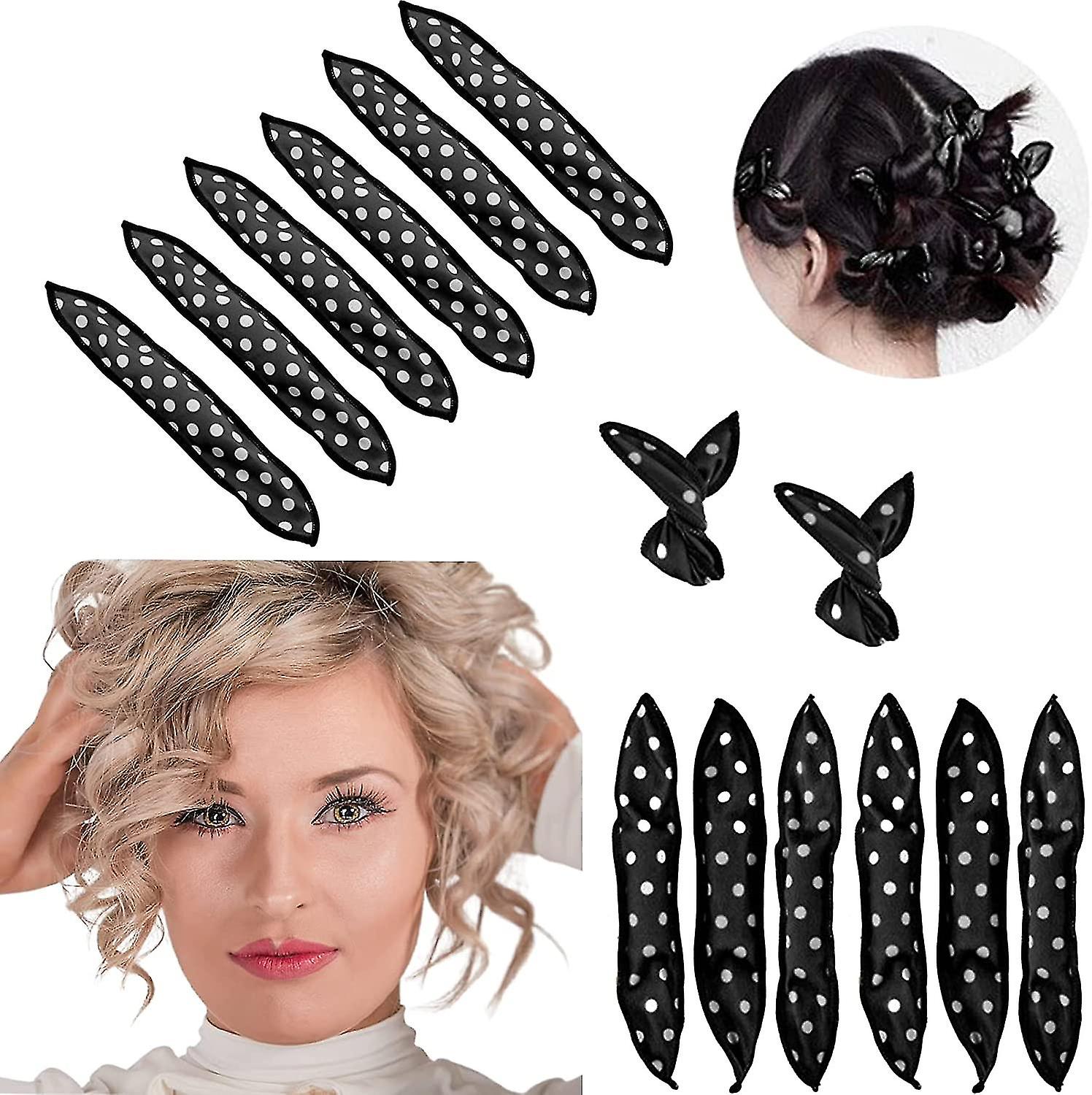 10pcs Flexible Foam Sponge Curler, No Heat Curler Diy Styling Tool Lazy Hair Tools