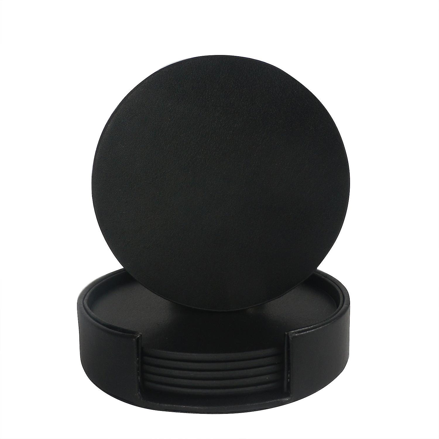 Leather Coasters Spill Protection For Table Desk Durable And