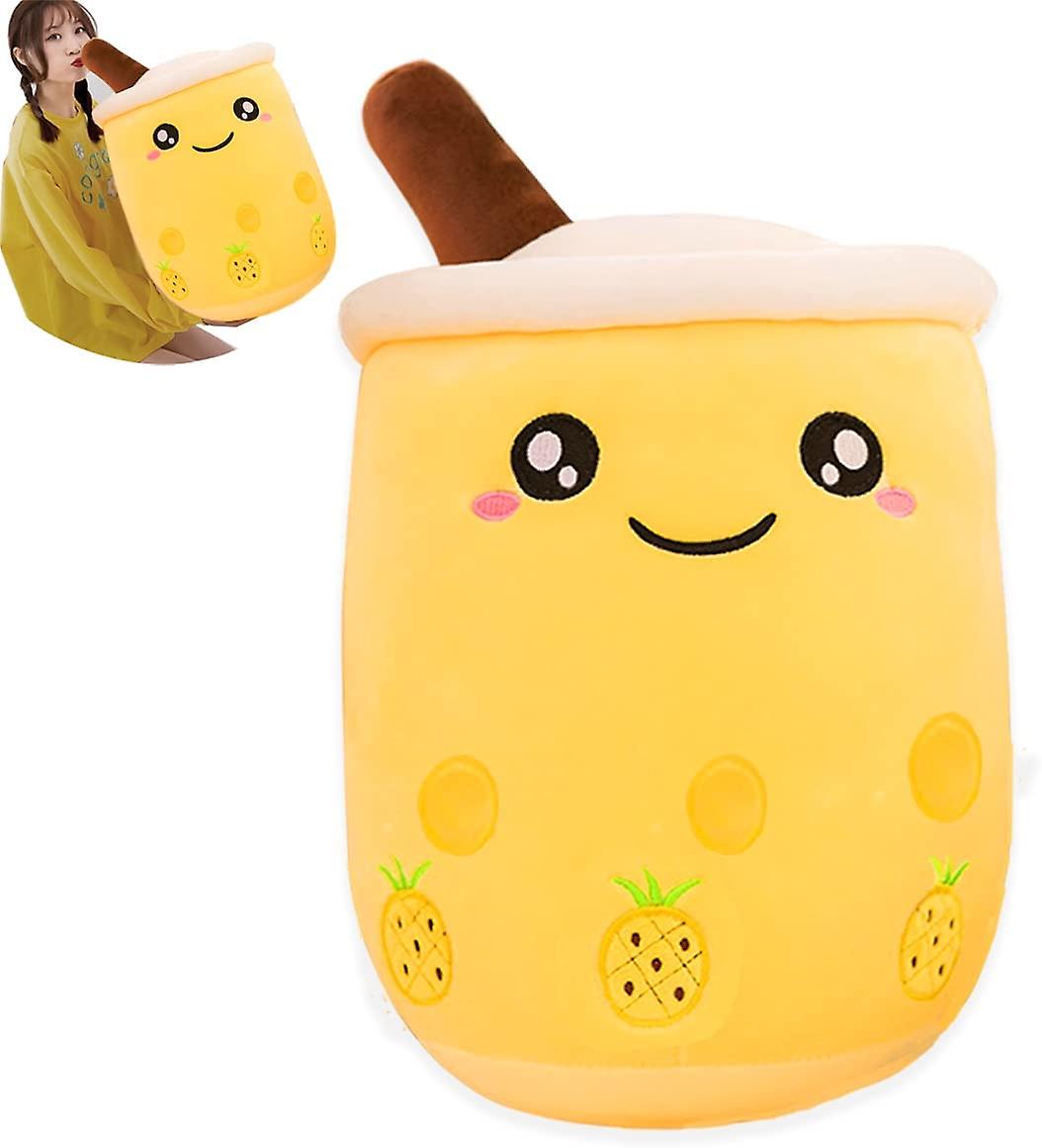 9.8インチボバティーぬいぐるみブラウンパールミルクティーバブルぬいぐるみホームソフトハグ枕ギフト(ブラウン、9.8インチ)