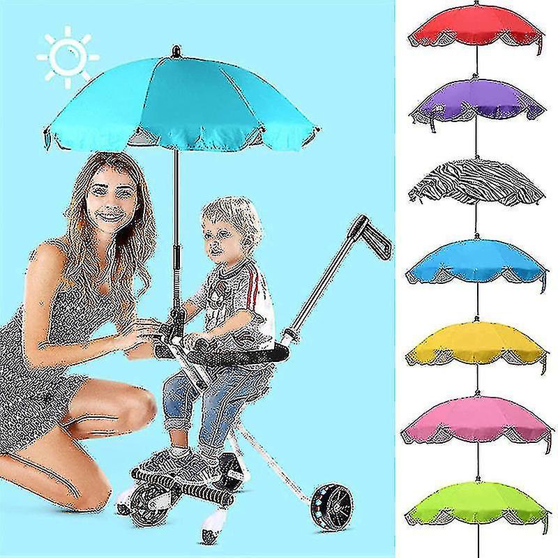 Universal Stroller Umbrella With Clamp Adjustable Multi-purpose Sunshade For Camping