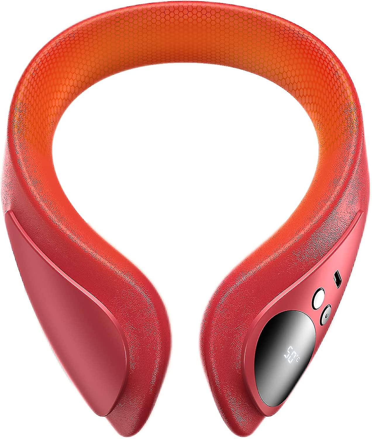 Portable Neck Warmer Rechargeable, Heated Scarf With 36-58 Adjustable Temperature, Soft Leather Electric Neck Warmer