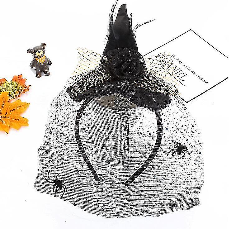 Halloween Witch Feather Hat Headband