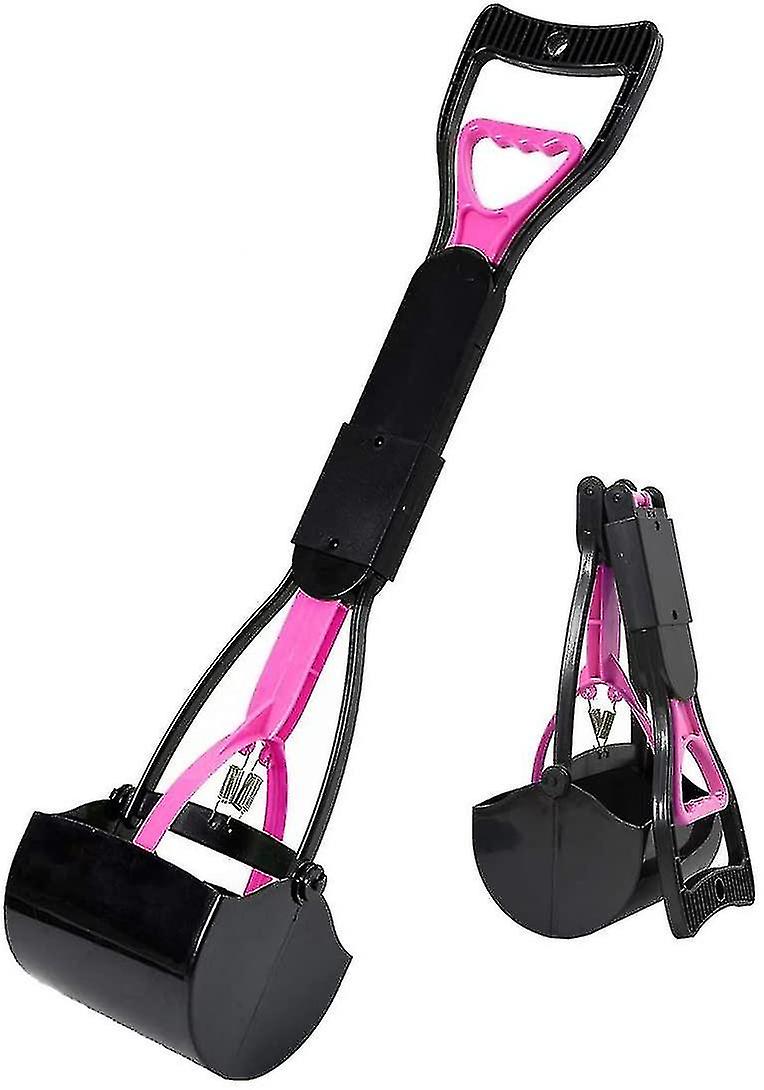 Pet Pooper Scooper For Dogs, Portable Dog Pooper Scooper With Long Handle, Foldable Dog Poop Waste Pick Up Rake