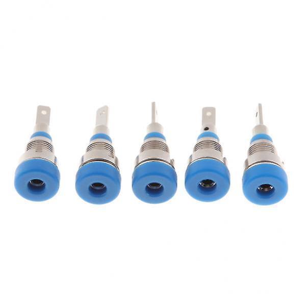 3x5Pieces 2mm Banana Jack Binding Post Nut for Multimeter Banana Socket blue