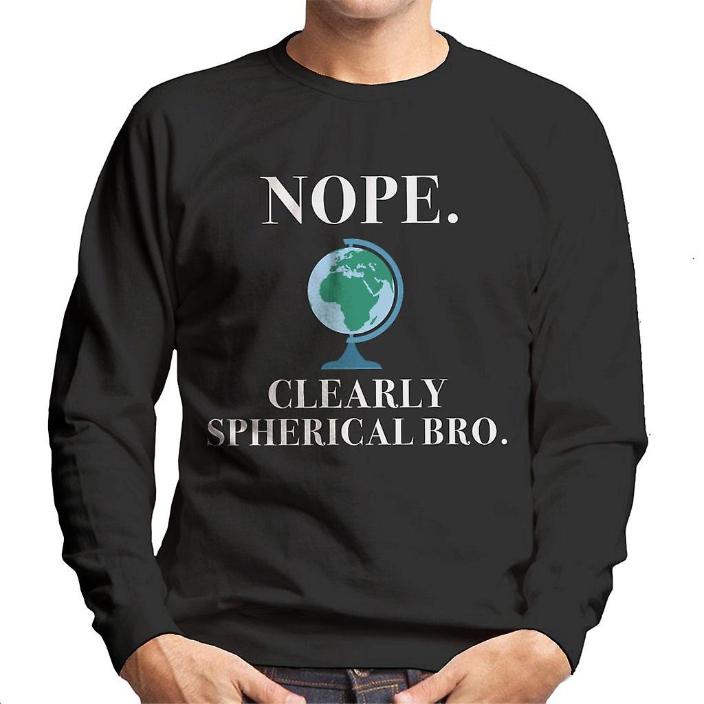 Nope klart sfærisk bro Globe flat Earth men ' s Pullover