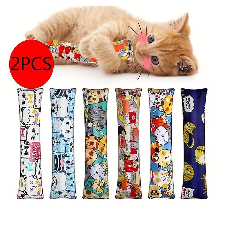 2pcs Catnip Pillow Cat Teaser Toys - Keep Your Cat Entertained And Stimulated!