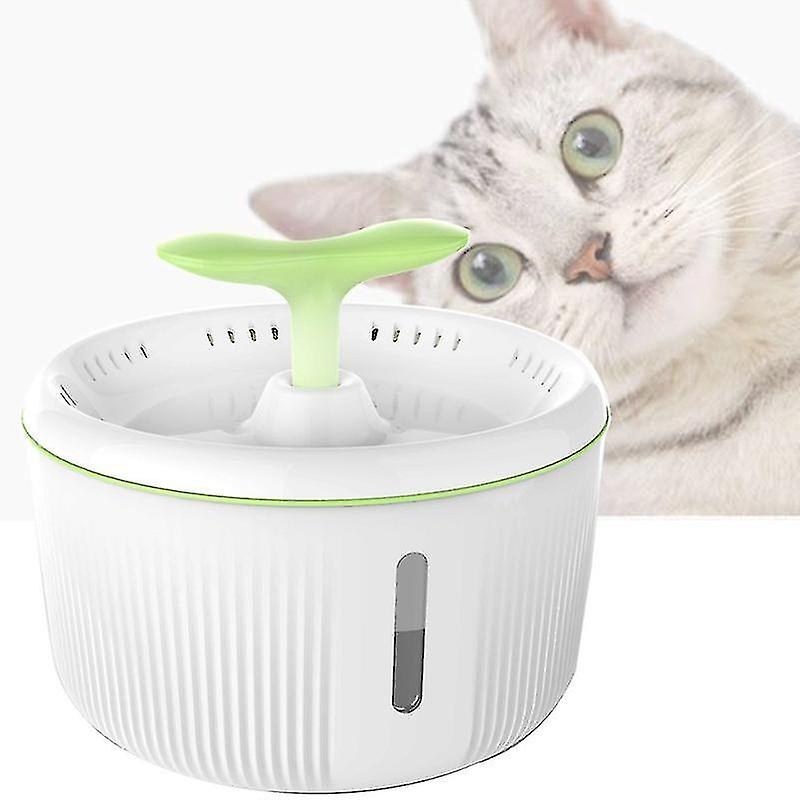 Cat Dog Fountain, 2l Silent Water Fountain For Cats With Led Water Level Window And Activated Carbon
