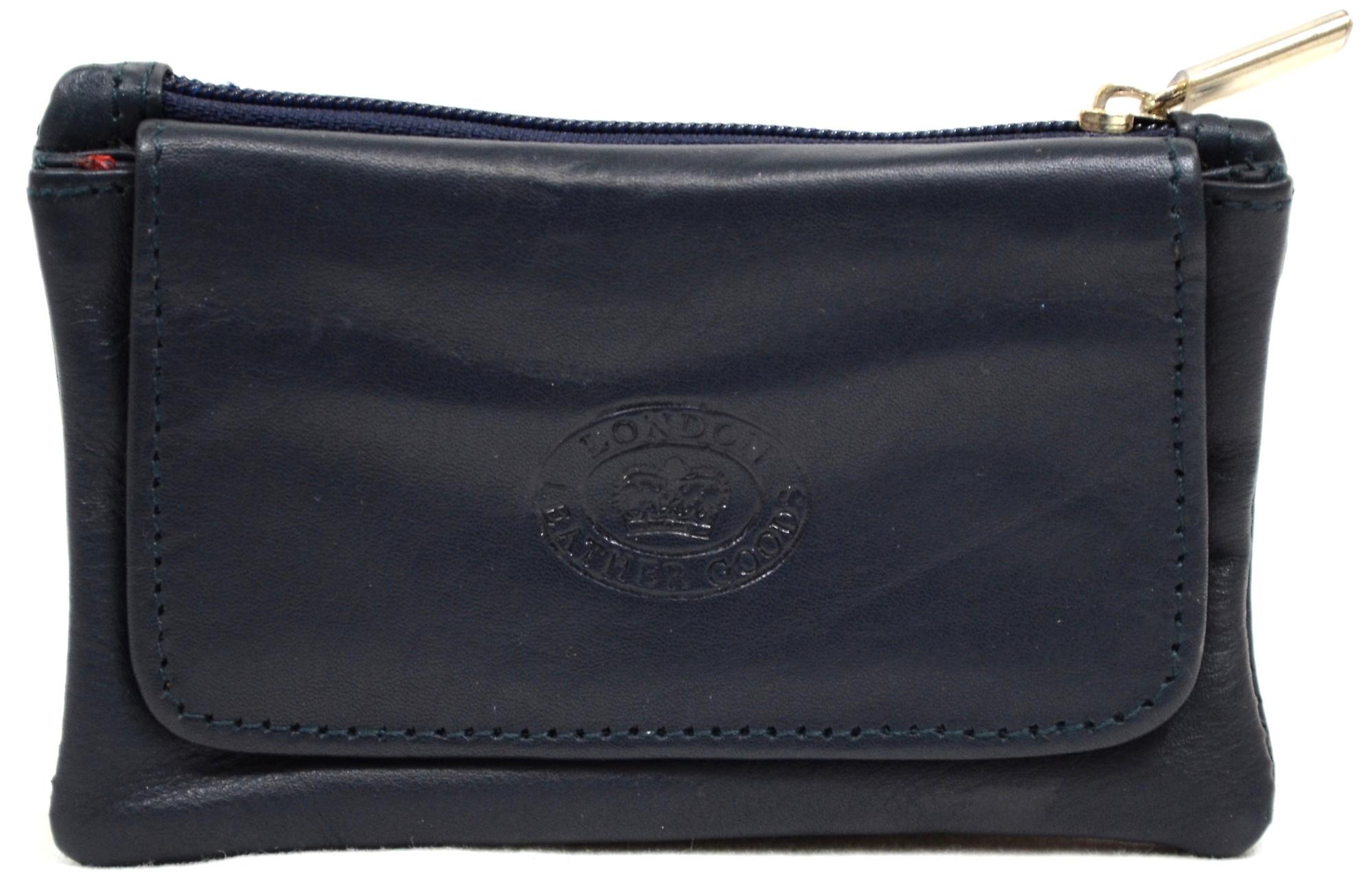 Damer / dame små / Handy blød læder mønt / penge indehaveren / pung - Navy