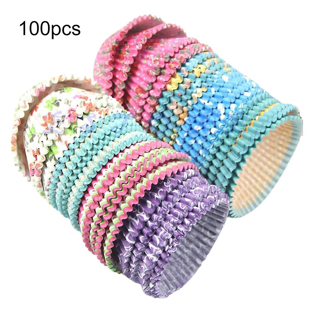 3 x 100Pcs Colorful Paper Cake Cupcake Liner Case Party Wrapper Muffin Baking Cups