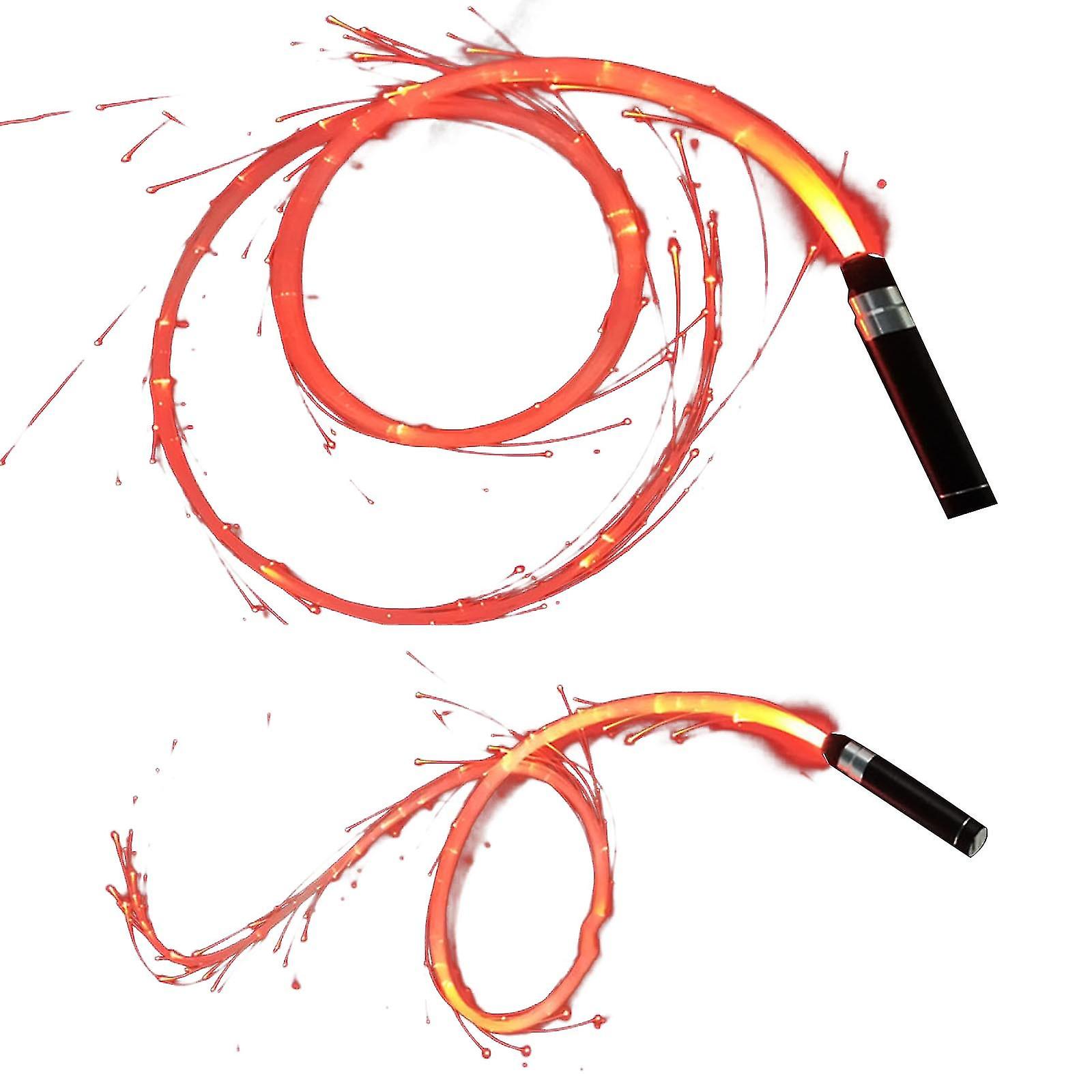 Hand Throwing Glowing Fiber Whip Ambient Light Props