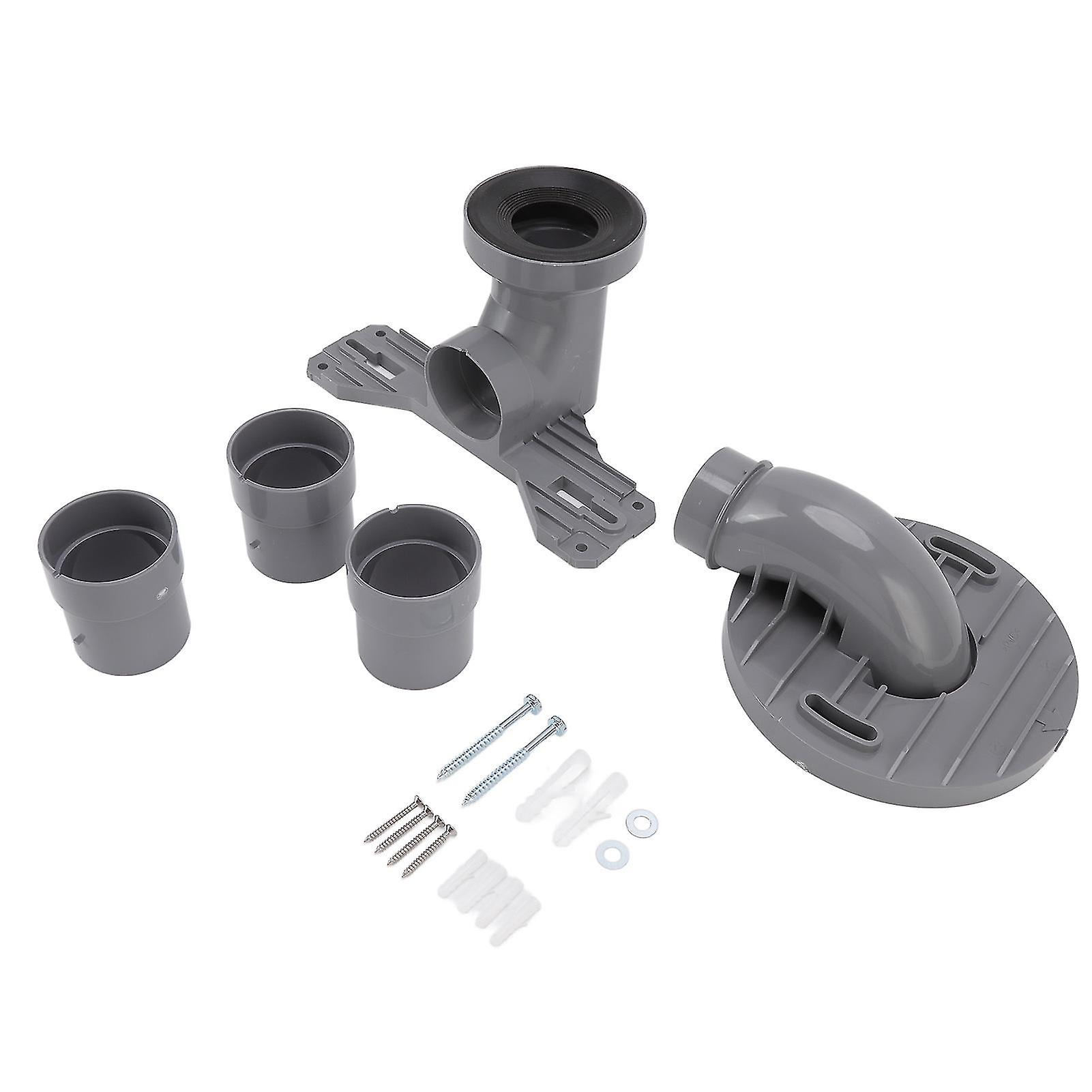 Durable PP Toilet Pipe Adapter with Rubber Seal, Fits Multiple Toilet Models