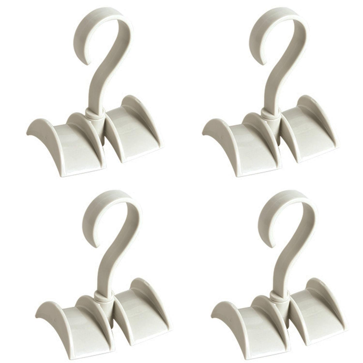 4Pcs Rotatable Closet Organizer Hangers Handbag Hanging Storage Holders Hooks