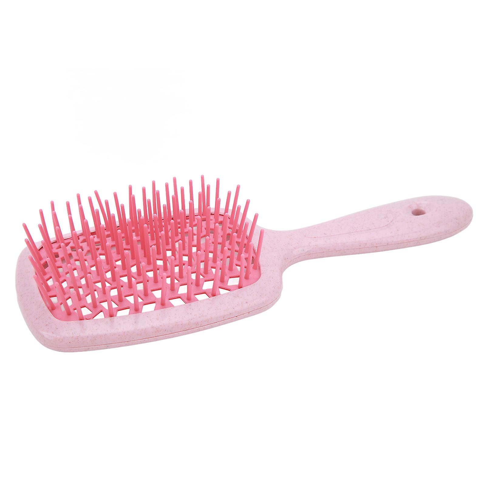 Curved Vent Hair Brush Scalp Massage Paddle Detangling Brush Styling Tool for Fast Blow Drying Pink 