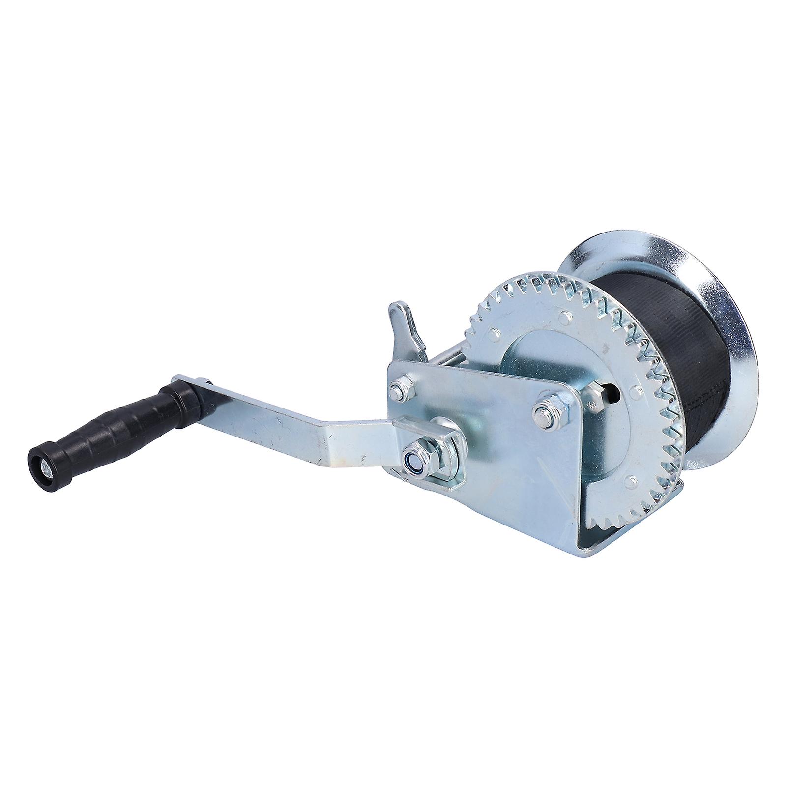 1000LBS Heavy Duty Winch with 6M Strap Hand Crank Cable Gear Manual Hand Crank Winch