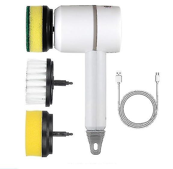 Electric Spin Scrubber, 360 Rotating Multifunctional Cordless Electric Cleaning Brush, With 3 Replaceable Brush Heads