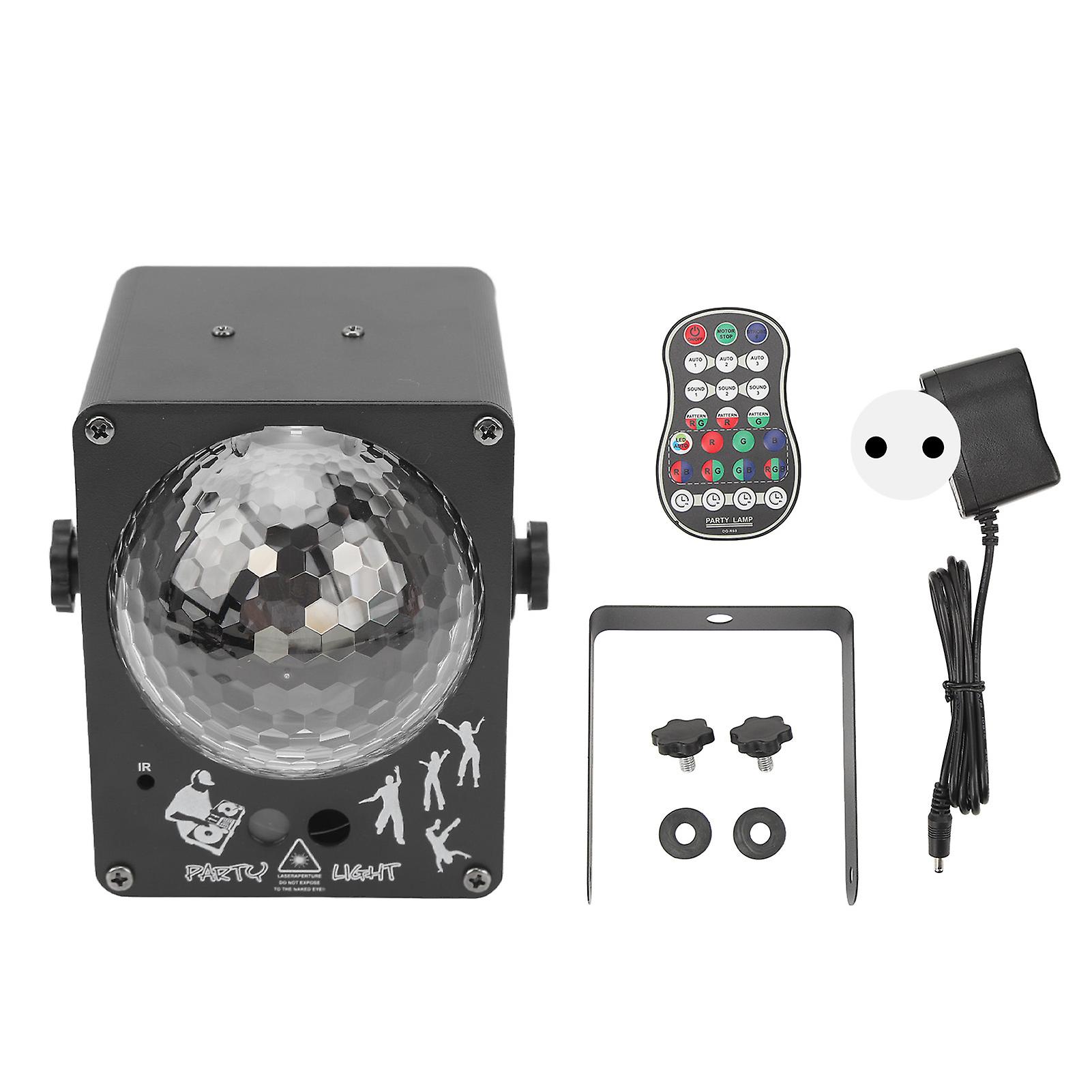 360° Rotating Colorful Party Ball Light with Sound Activation for KTV & Bar Decor - EU Plug