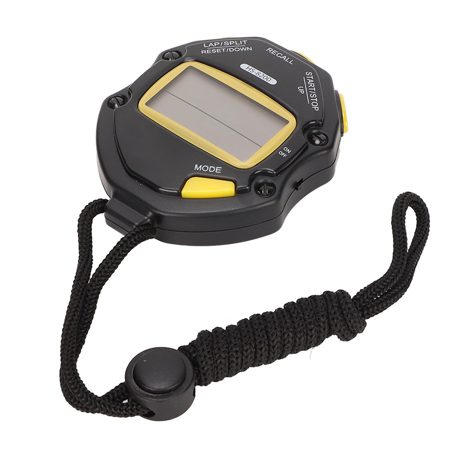 Electronic Stopwatch 2 Line Display 20 Lap Memory Digital Sports Stopwatch with Countdown Timer Clock and Alarm Function