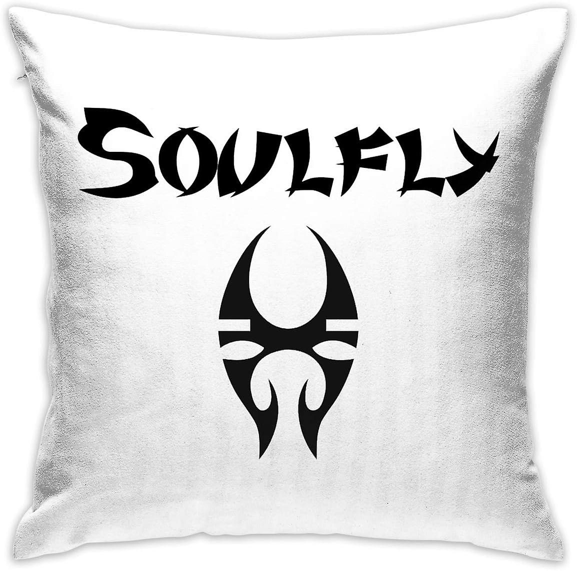 Soulflyロゴ装飾クッションカバー枕カバーケース枕カバー45x45cm(18 "x18") -pl2444