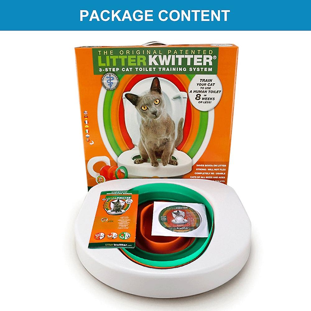 Kedi Tuvalet Eğitim Sistemi 3 Adımlı Kum Kwitter Evcil Hayvan DVD Talimat Kum Kabı Aksesuarları