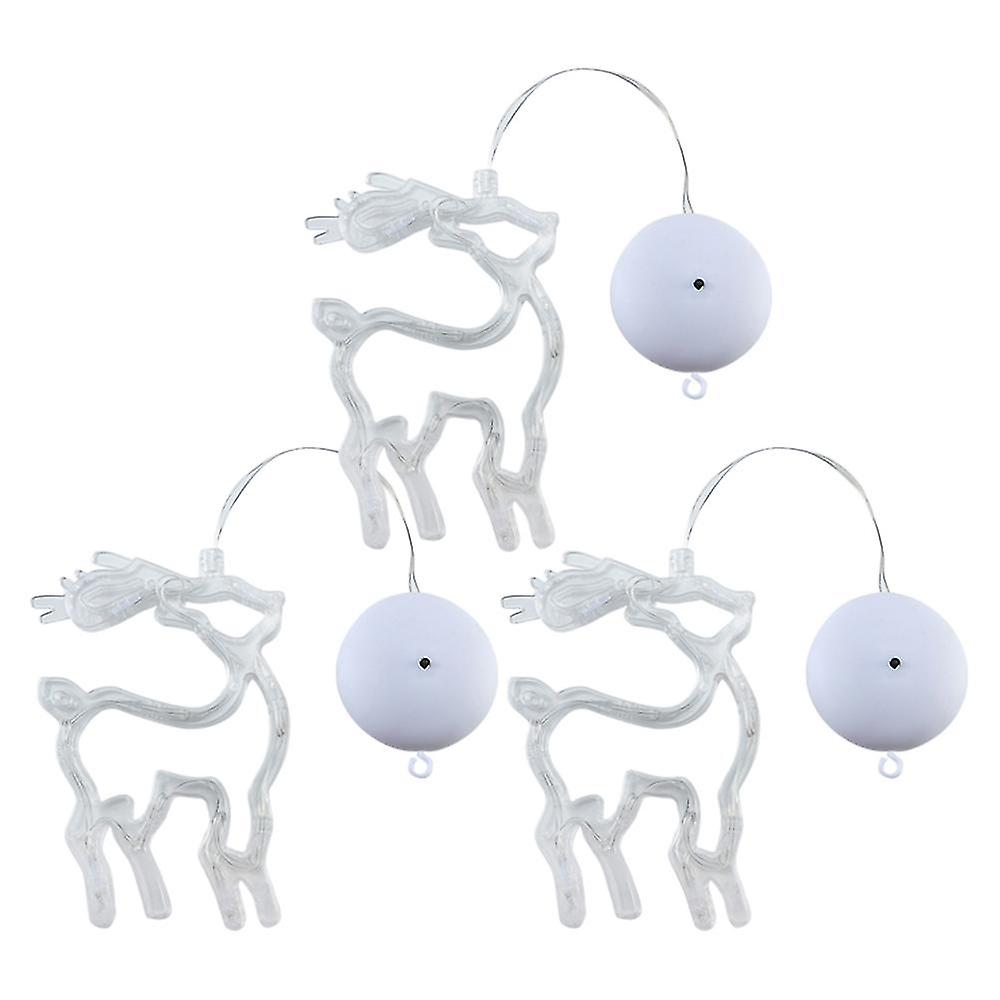 3 Pcs Christmas Window Decoration Suction Cup Lights