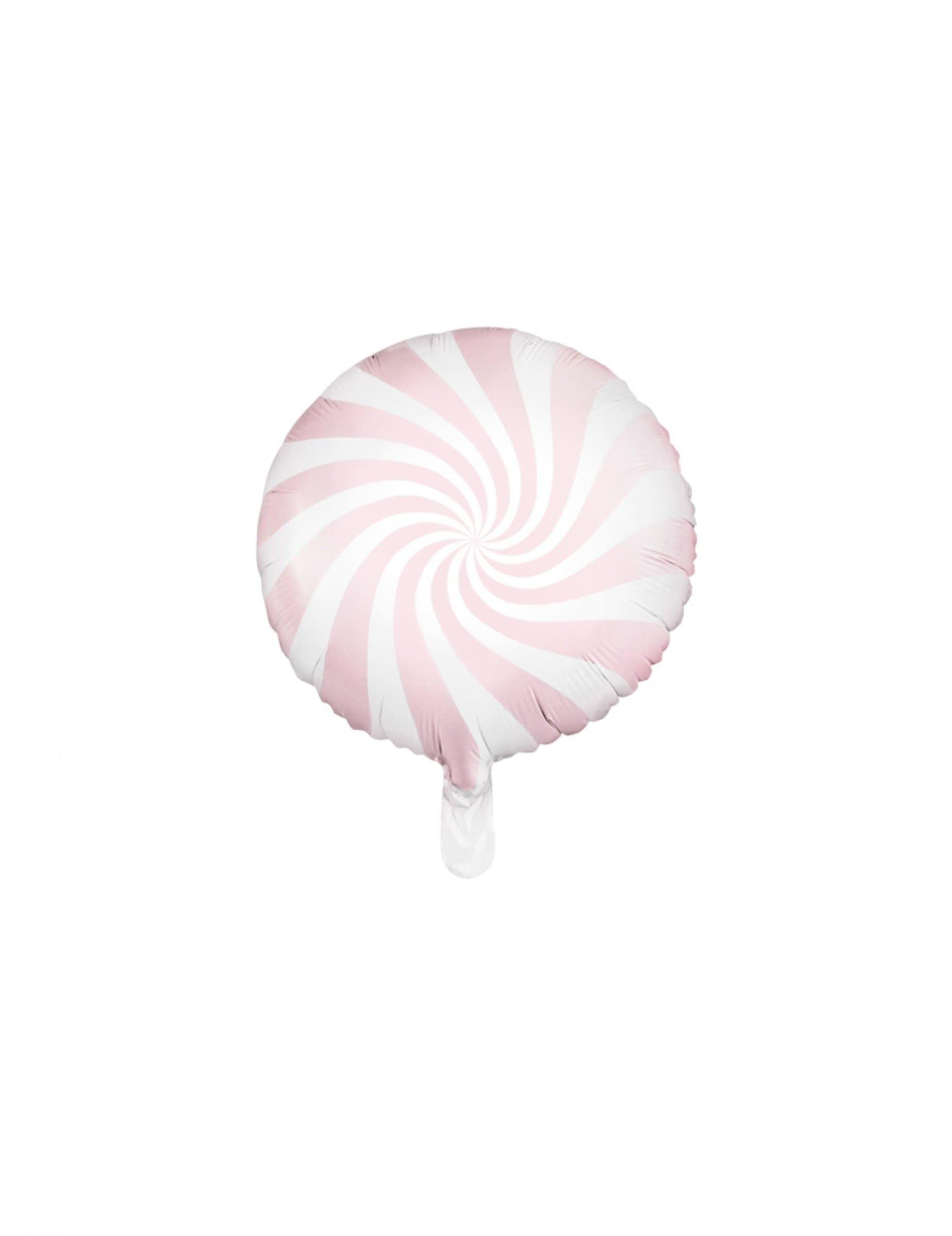 Balloon aluminum pink and white lollipop 45 cm