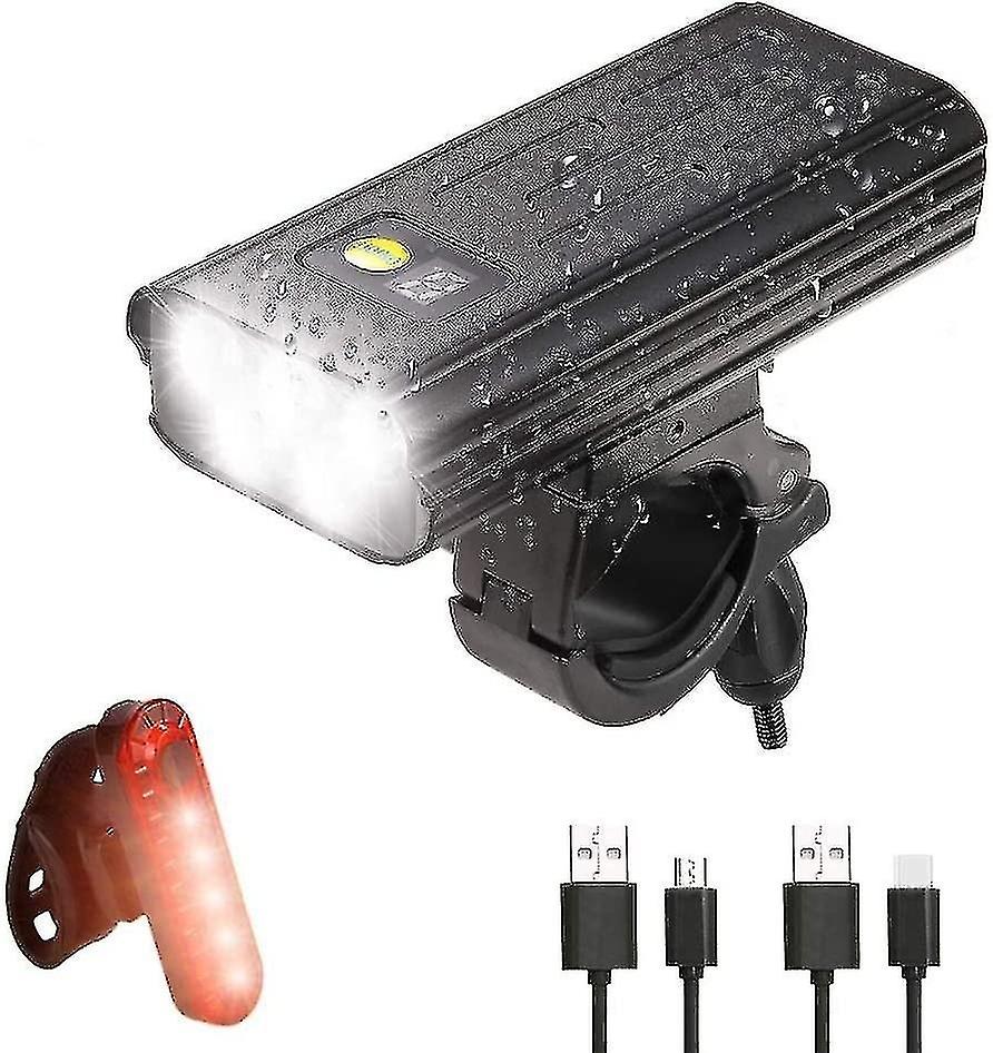 Waterproof Bike Light, 5200Mah 1600 Lumens High Charging Bike Light 5 Modes For Commuting, Mountain 