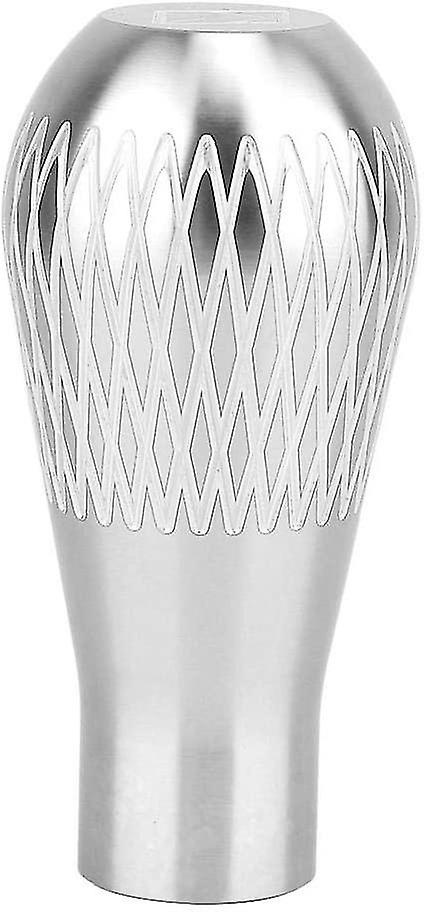 Shift knob, universal aluminum alloy car shift knob handle shift lever 1 piece silver