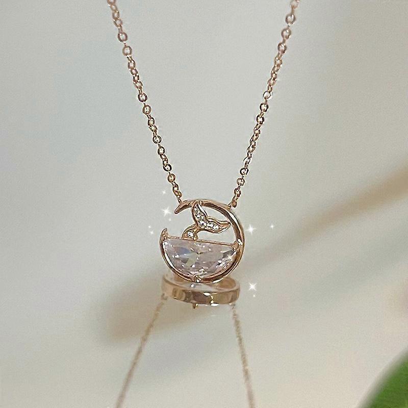 Whale tail collarbone Pendant  Necklace