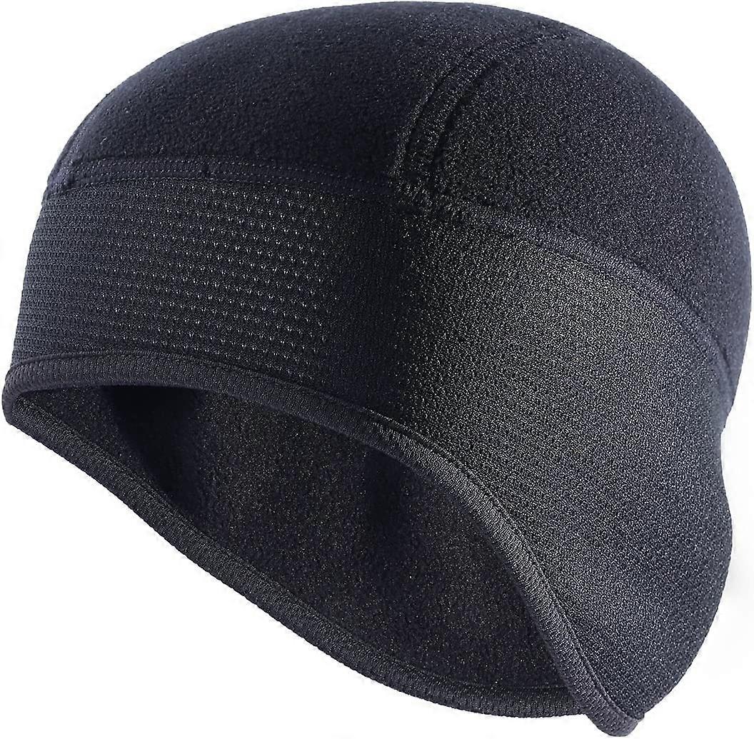 Skull Cap,Winter Fleece Windproof Warm Beanie Hats with Ear Covers,Helmet Liner Men Women for Universal Elastic Waist Skull Cap Cycling Running Motorc