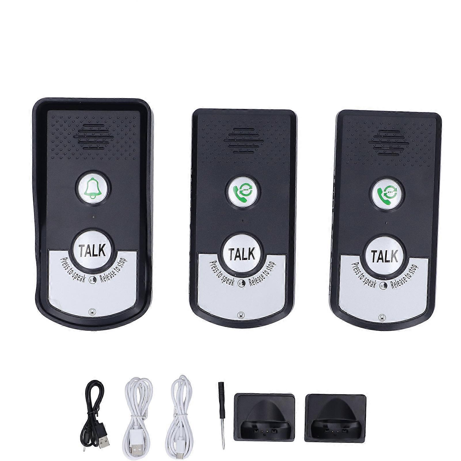 Wireless Intercom Doorbell 1500 Meters 2 Charging Methods Intercomunicador for Home Security NO.2114