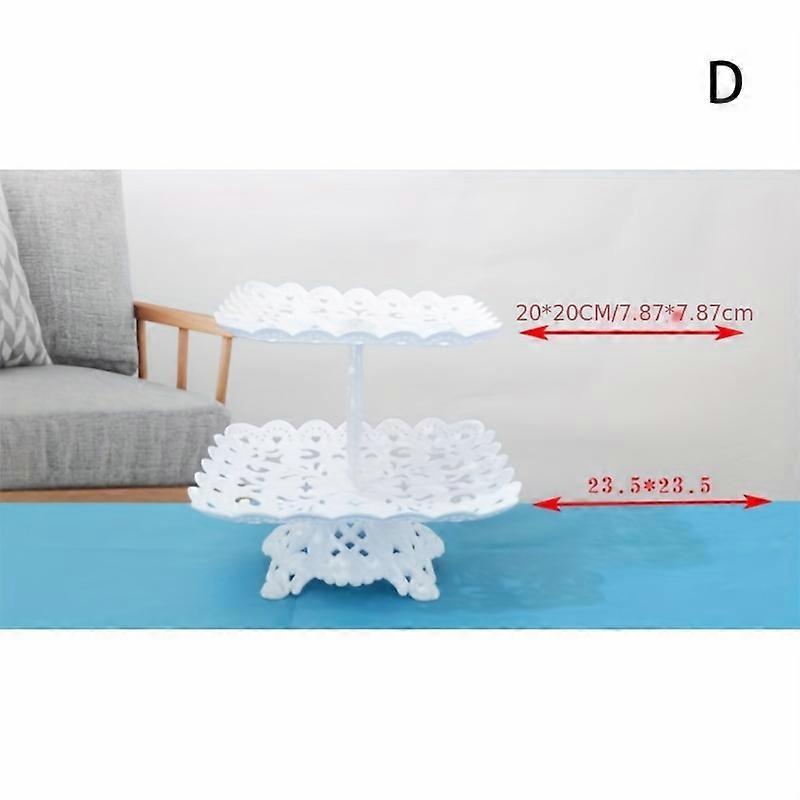 1/2pcsケーキスタンドディッシュ、カップケーキスナックプレート、3層クリエイティブフルーツバスケット、ホームレストランホテルの結婚式のパーティー、パーティー用品、テーブル12月