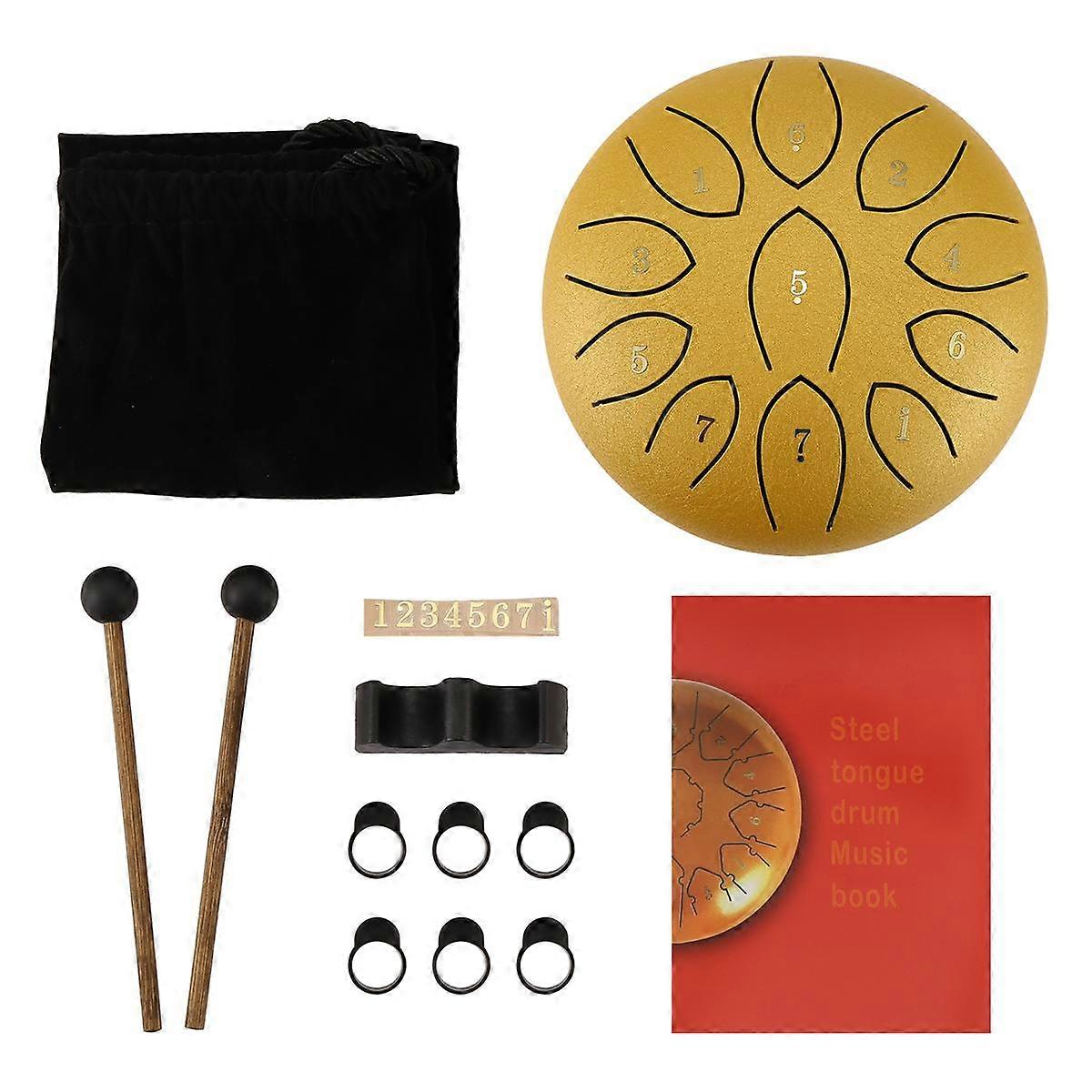 Rain Drum for Outside 6 Inches 11 Tones Steel Tongue Drum Rain Chime Outdoor Rain Chime Musical Instrument