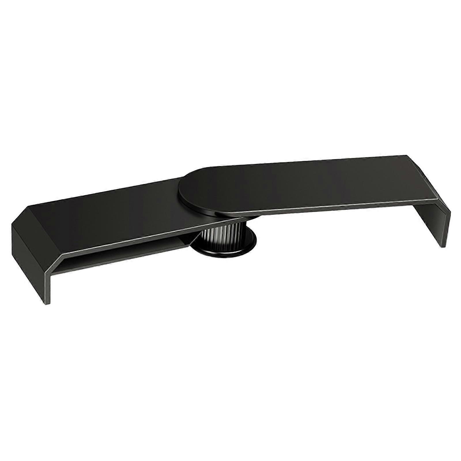 Double Monitor Stand for Desk Multipurpose Sturdy Monitor Riser with Storage Black
