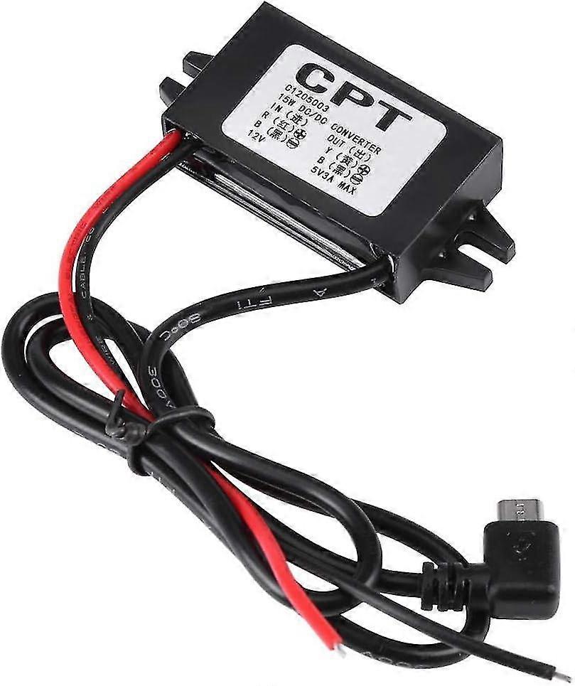 Buck Voltage Converter, 12V/24V to USB 5V Step-Down Voltage Regulator Voltage Transformer Step-Down Converter DC-DC Voltage Converter Regulator (Micro