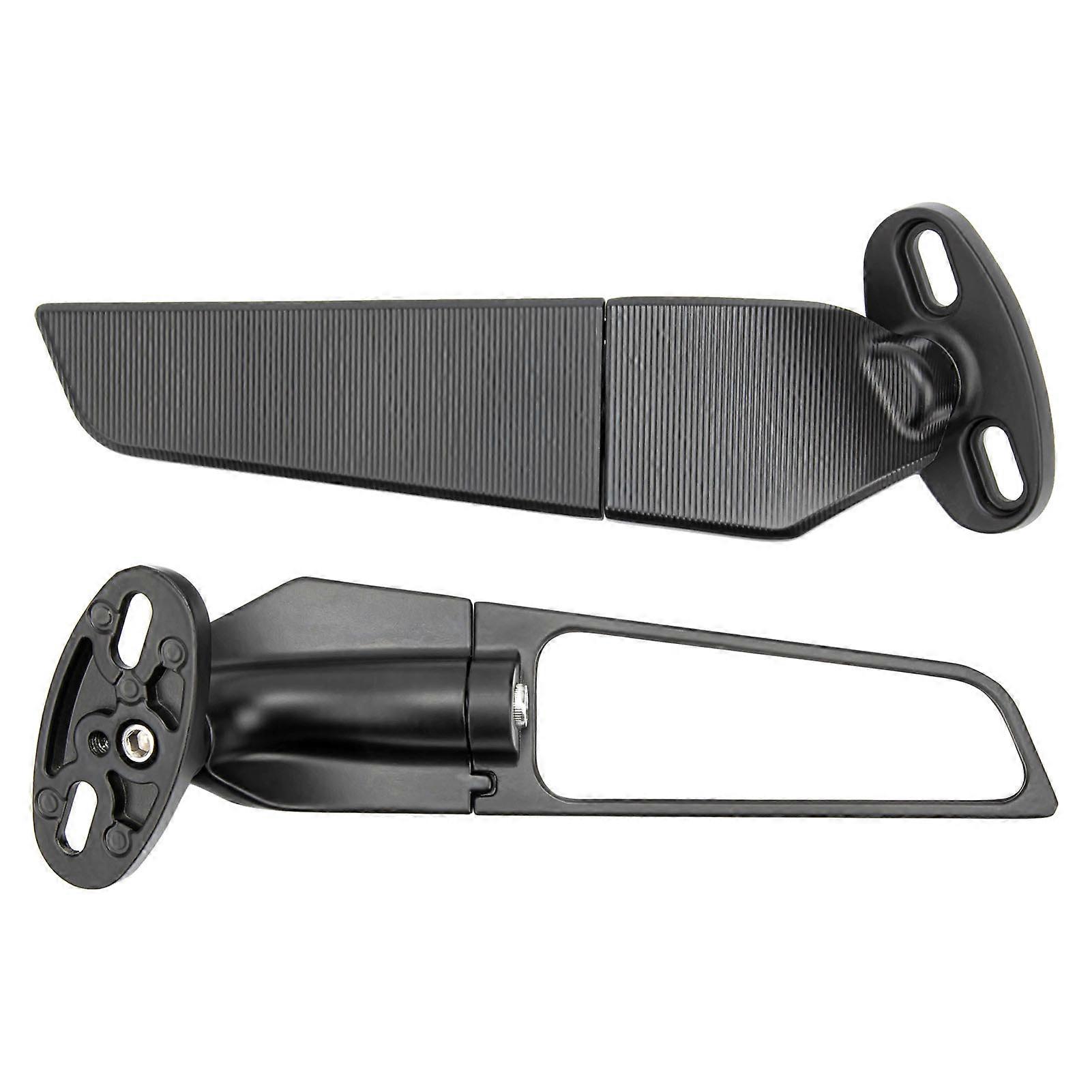 2pcs Motorcycle Rearview Mirror Adjustable Rotating Wind Wing Mirror Replacement for Ninja 250 300 H2 H4