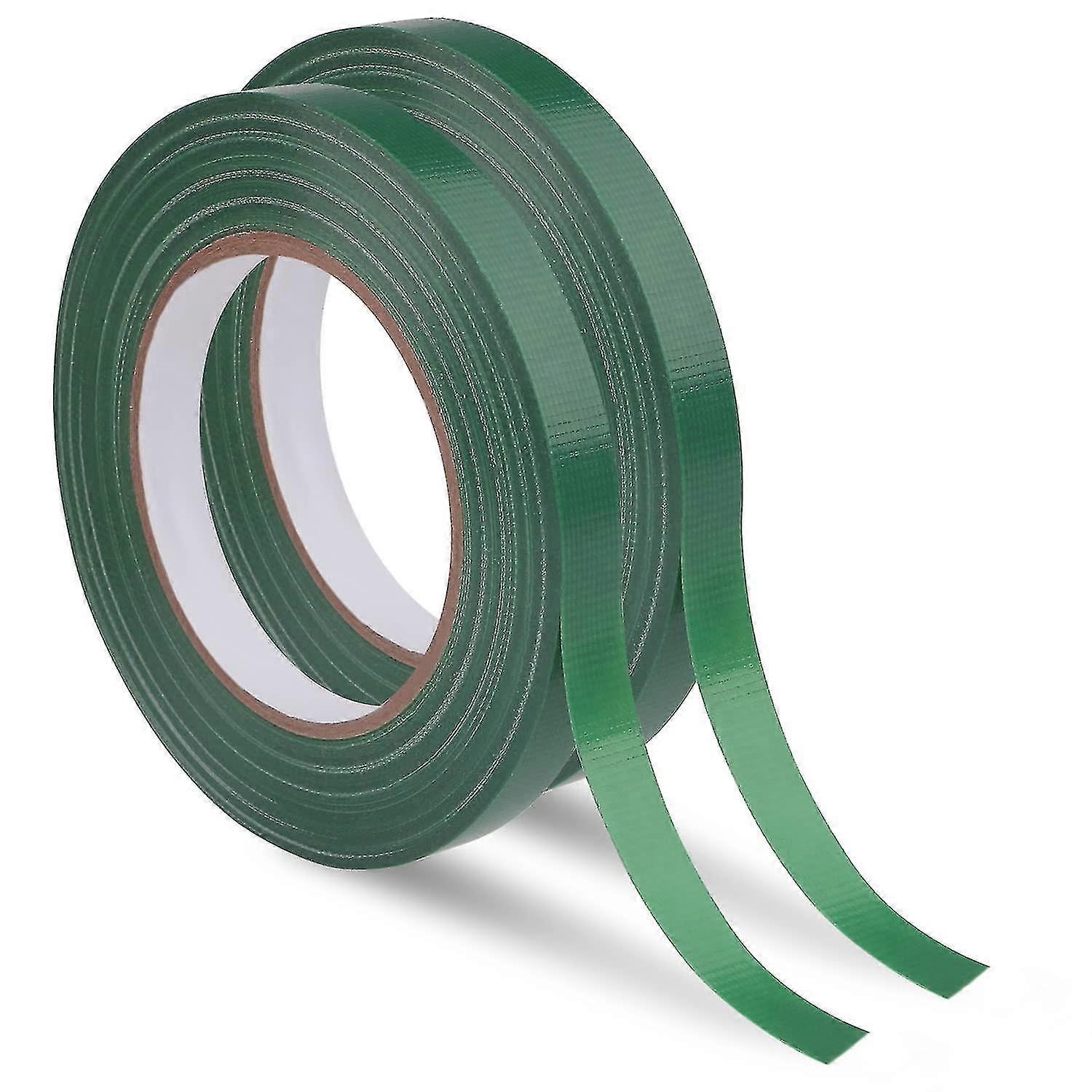 2 Roll Green Floral Tape Waterproof Florist Tape, 1/2" Wide Flower Wrap Tape