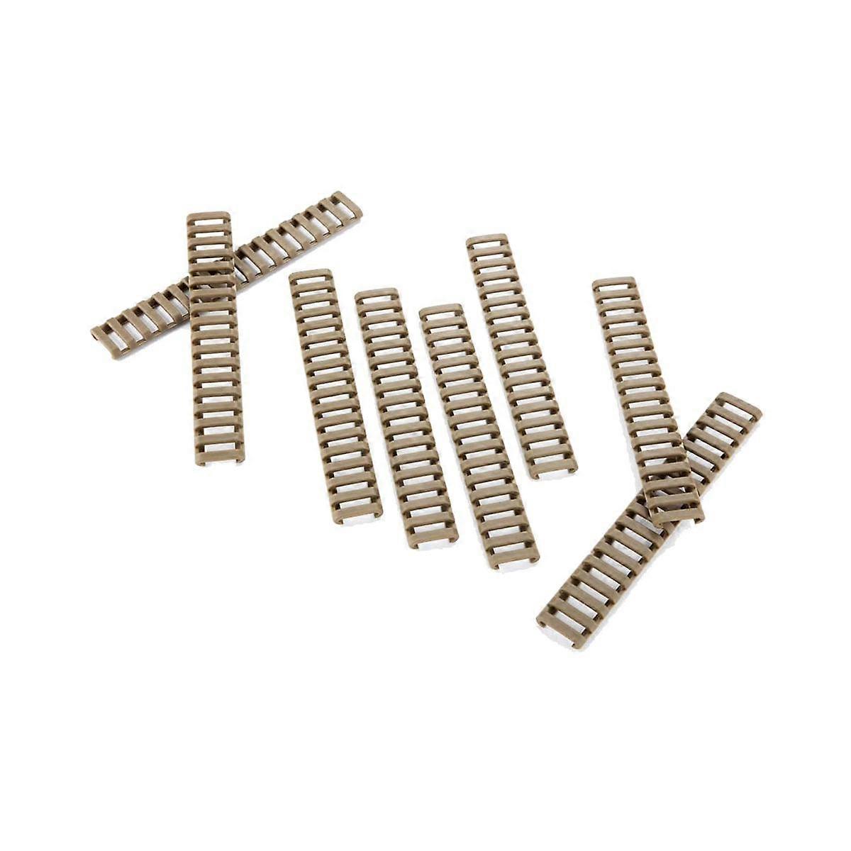 8 PCS Polymer Soft Easy Install Ladder, 18 Slots,Sand Color