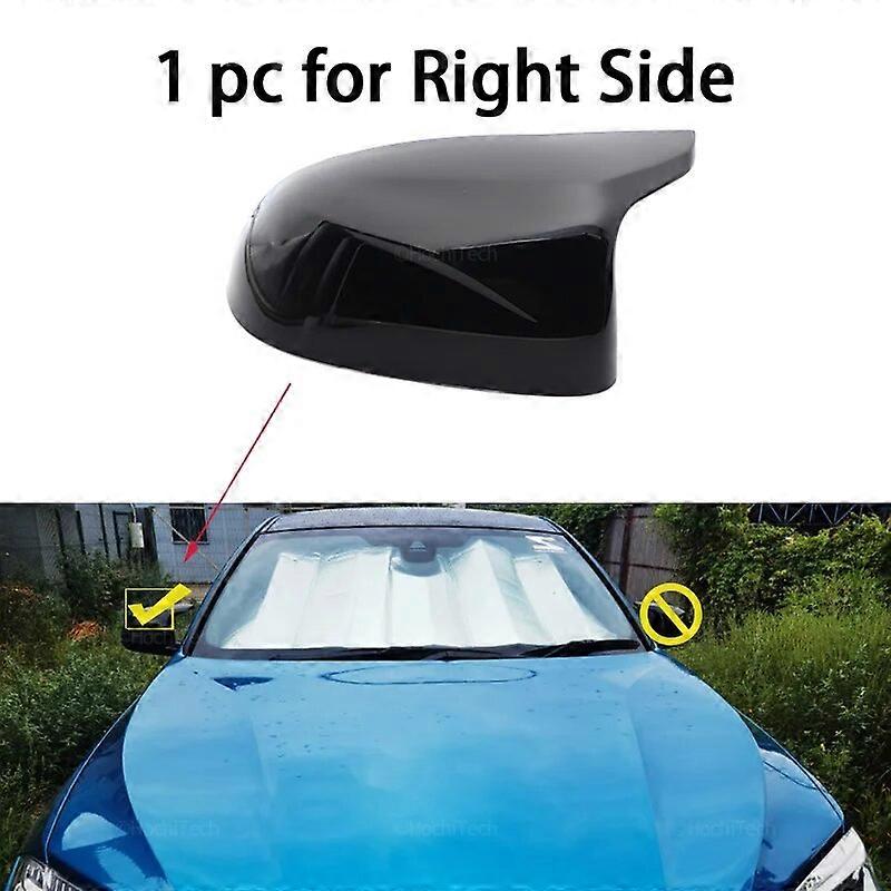 2x Carbon Fiber Pattern Black Rearview mirror cover Replacement for BMW F25 X3 F26 X4 F15 X5 F16 X6 14-18 M Style Look Overlay