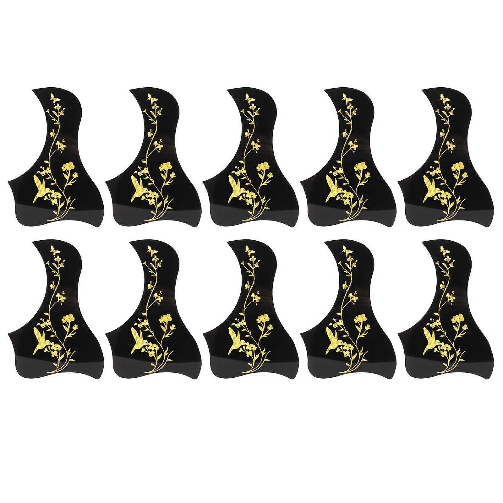 10PCS Gitarr Guard Scratch Plate PVC Akustisk Gitarr Plektrumskydd Strängade Instrument Tillbehör