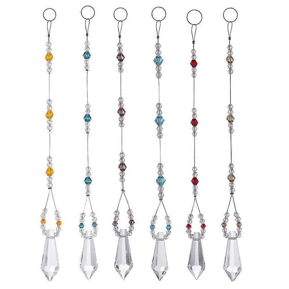 クリスタルボールプリズムウィンドウハンギングサンキャッチャーパック6、窓、植物、結婚式の装飾用