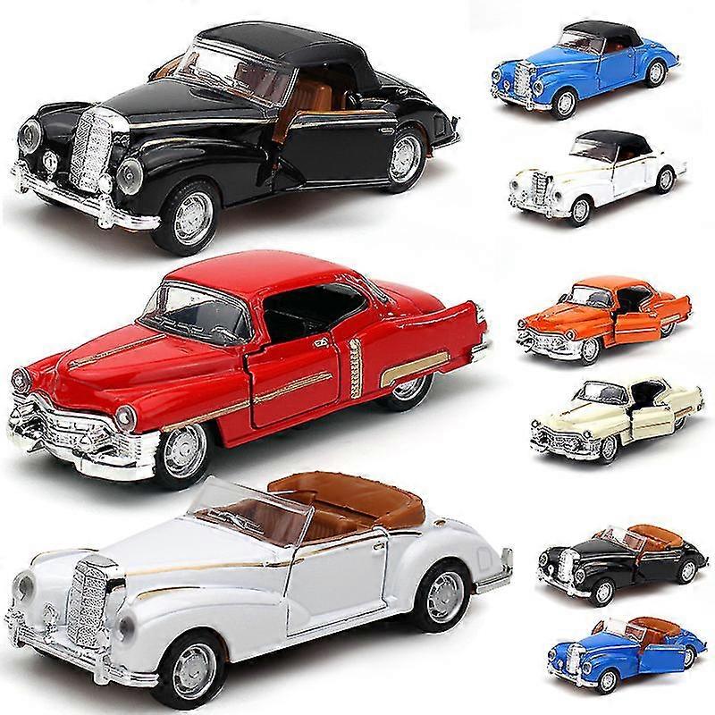 Classic Cars 1/32 Scale Model Alloy Diecast Simulation Pull Back Convertible Vehicle Boy Kids Collection