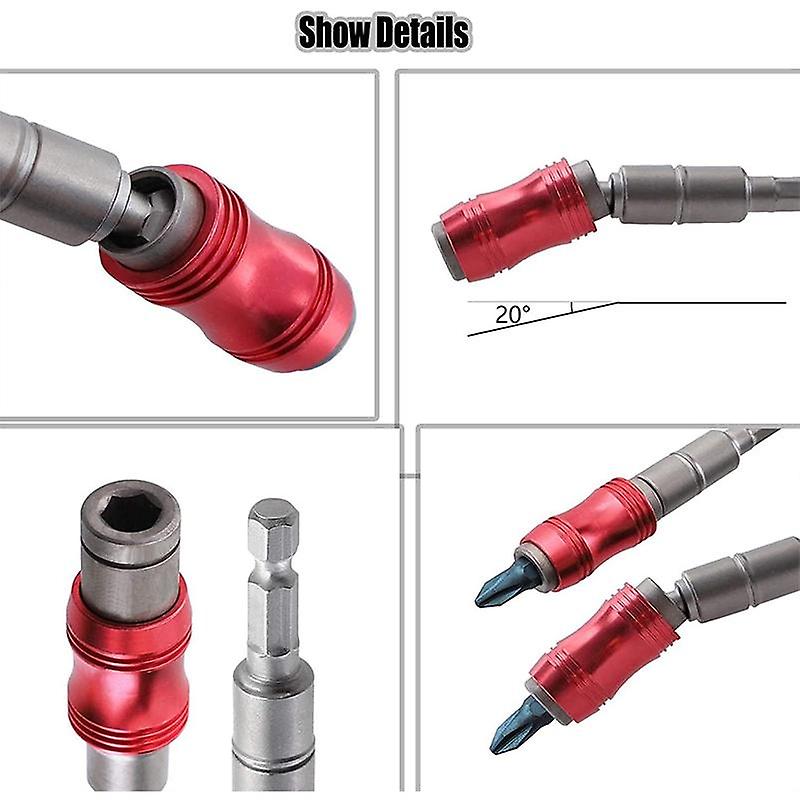 3Pcs pivot drill bit holder, 1/4 inch screw drill tip