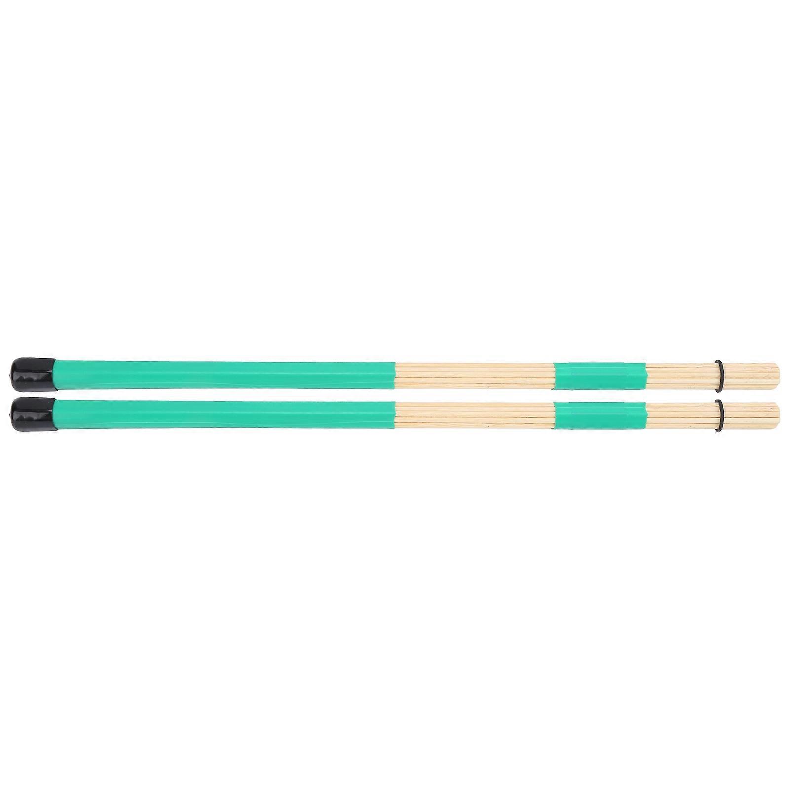 1 Pair Drum Set Beam Sticks BundledDowel Drumsticks Performance Percussion Accessories(Green )