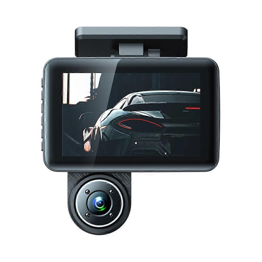 3 Cameras Dash Cam 4in Clear Car Rearview Mirror Car Video Recording Camcorder Wide Angle Car Camera Recorder Auto Safety Driving Recorder