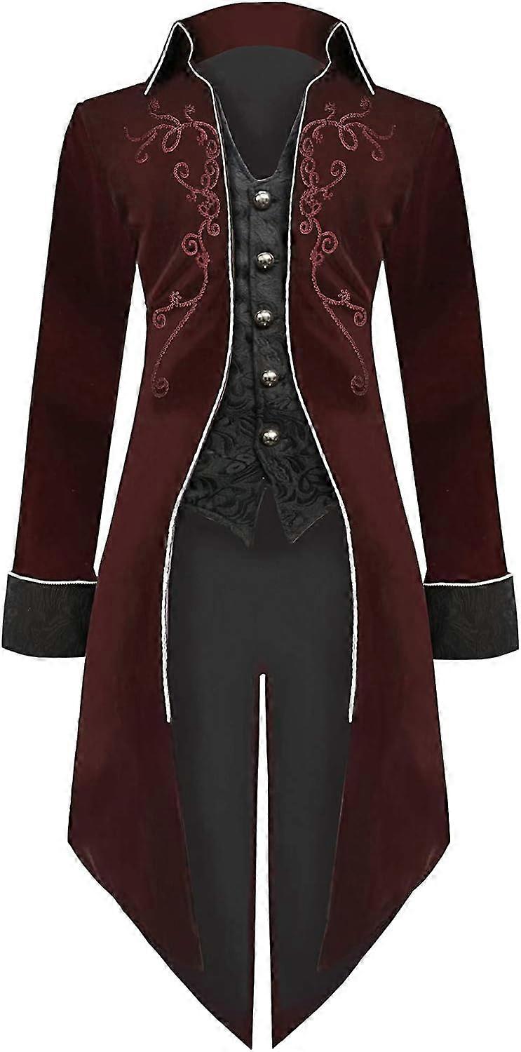 Medieval Steampunk Tailcoat Halloween Costumes for Men, Renaissance ...